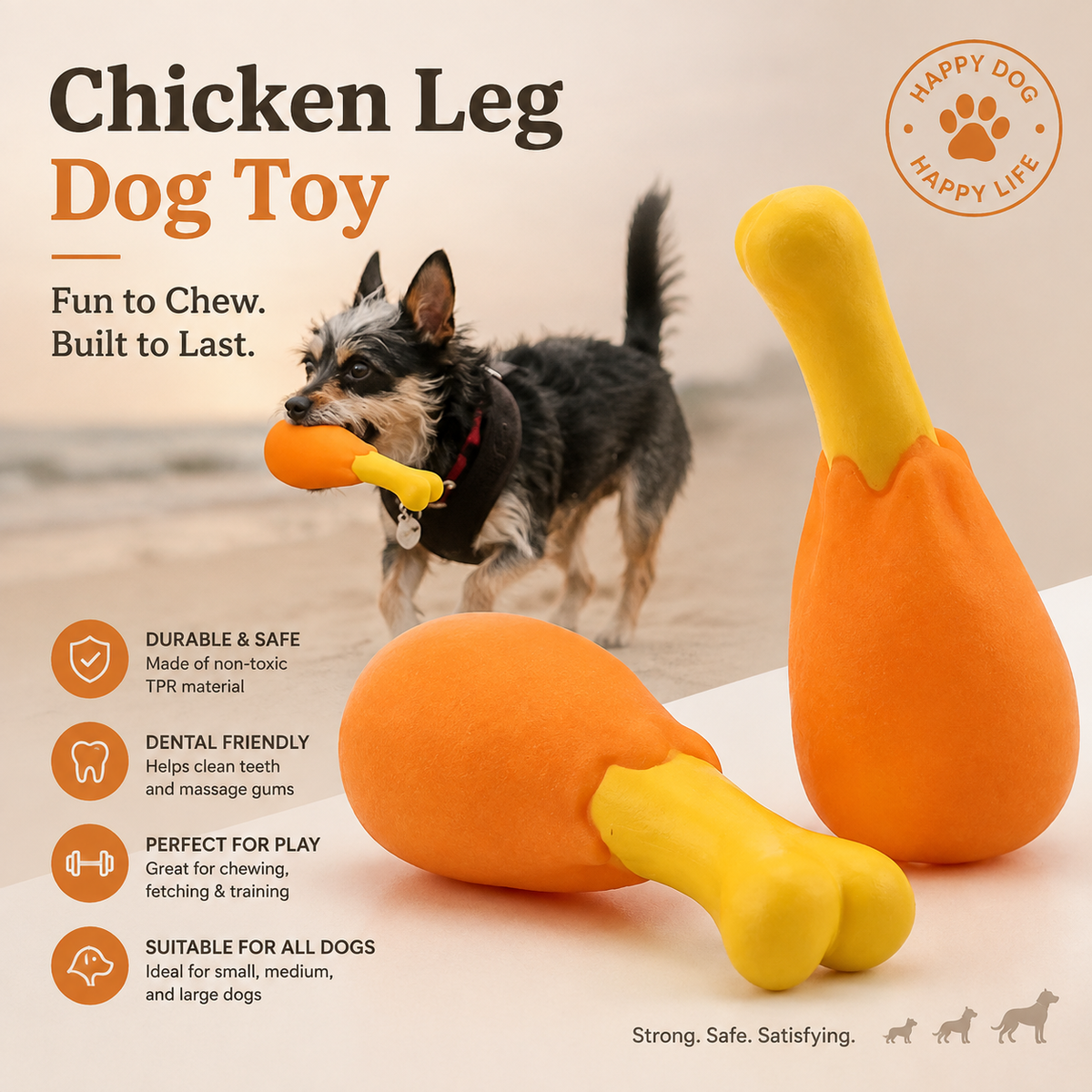 Elunavico®Chicken Leg Dog Toy