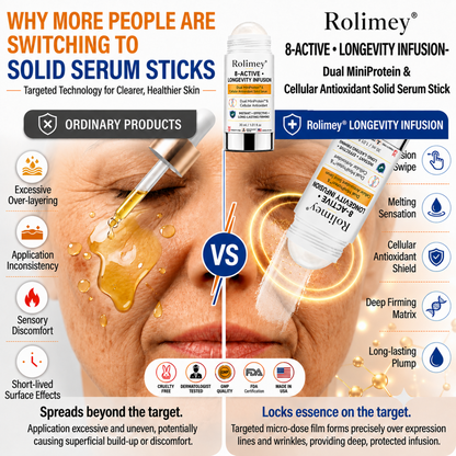 𝐏𝐡𝐚𝐫𝐦𝐚𝐜𝐢𝐬𝐭 𝐑𝐞𝐜𝐨𝐦𝐦𝐞𝐧𝐝𝐞𝐝 👩‍⚕️🏆Rolimey® 𝟖-𝐀𝐂𝐓𝐈𝐕𝐄 • 𝐋𝐎𝐍𝐆𝐄𝐕𝐈𝐓𝐘 𝐈𝐍𝐅𝐔𝐒𝐈𝐎𝐍-𝐃𝐮𝐚𝐥 𝐌𝐢𝐧𝐢𝐏𝐫𝐨𝐭𝐞𝐢𝐧 & 𝐂𝐞𝐥𝐥𝐮𝐥𝐚𝐫 𝐀𝐧𝐭𝐢𝐨𝐱𝐢𝐝𝐚𝐧𝐭 𝐒𝐨𝐥𝐢𝐝 𝐒𝐞𝐫𝐮𝐦 𝐒𝐭𝐢𝐜𝐤(𝐁𝐞𝐲𝐨𝐧𝐝 𝐒𝐮𝐫𝐟𝐚𝐜𝐞 𝐒𝐦𝐨𝐨𝐭𝐡𝐢𝐧𝐠: 𝐄𝐱𝐭𝐞𝐧𝐝 𝐘𝐨𝐮𝐫 𝐒𝐤𝐢𝐧’𝐬 𝐘𝐨𝐮𝐭𝐡 𝐋𝐢𝐟𝐞𝐬𝐩𝐚𝐧 𝐢𝐧 𝐚 𝐒𝐢𝐧𝐠𝐥𝐞 𝐒𝐰𝐢𝐩𝐞)