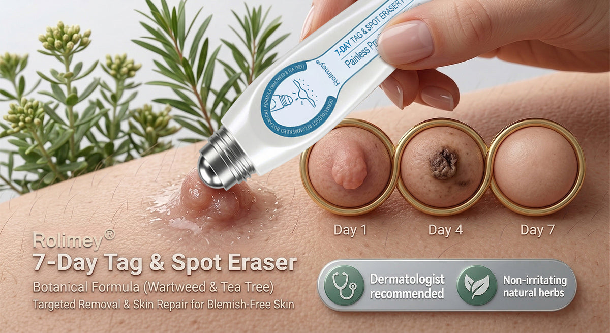 💕Official Brand Shop | Rolimey® 7-Day Roll-On for Skin Spots and Skin Tags – Pain-Free & Scar-Free