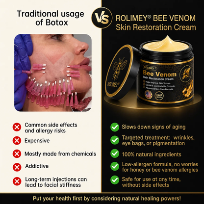 💎Official Brand Black & Gold Upgraded Edition丨Rolimey® Bee venom Pro Comprehensive Cream —Tightening for Skin Types