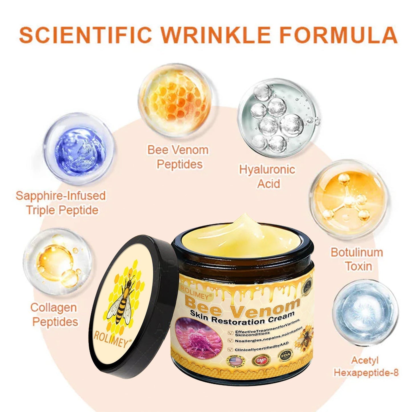 🔥Official Brand Shop 丨Rolimey® Bee venom Pro Comprehensive Cream