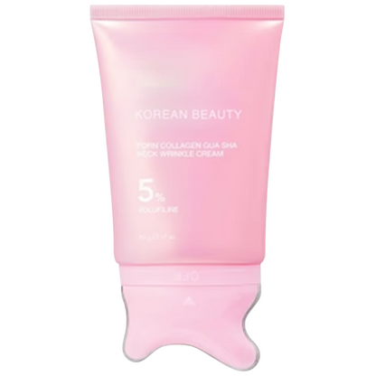 🔥 5-Min Neck Lift Cream – PDRN Collagen Gua Sha, Firms Turkey Neck & Jawline