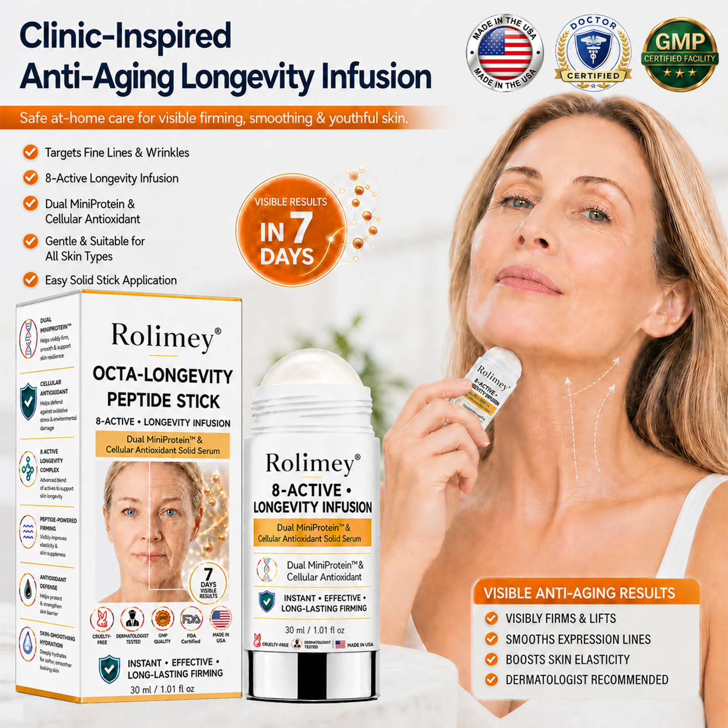 𝐏𝐡𝐚𝐫𝐦𝐚𝐜𝐢𝐬𝐭 𝐑𝐞𝐜𝐨𝐦𝐦𝐞𝐧𝐝𝐞𝐝 👩‍⚕️🏆Rolimey® 𝟖-𝐀𝐂𝐓𝐈𝐕𝐄 • 𝐋𝐎𝐍𝐆𝐄𝐕𝐈𝐓𝐘 𝐈𝐍𝐅𝐔𝐒𝐈𝐎𝐍-𝐃𝐮𝐚𝐥 𝐌𝐢𝐧𝐢𝐏𝐫𝐨𝐭𝐞𝐢𝐧 & 𝐂𝐞𝐥𝐥𝐮𝐥𝐚𝐫 𝐀𝐧𝐭𝐢𝐨𝐱𝐢𝐝𝐚𝐧𝐭 𝐒𝐨𝐥𝐢𝐝 𝐒𝐞𝐫𝐮𝐦 𝐒𝐭𝐢𝐜𝐤(𝐁𝐞𝐲𝐨𝐧𝐝 𝐒𝐮𝐫𝐟𝐚𝐜𝐞 𝐒𝐦𝐨𝐨𝐭𝐡𝐢𝐧𝐠: 𝐄𝐱𝐭𝐞𝐧𝐝 𝐘𝐨𝐮𝐫 𝐒𝐤𝐢𝐧’𝐬 𝐘𝐨𝐮𝐭𝐡 𝐋𝐢𝐟𝐞𝐬𝐩𝐚𝐧 𝐢𝐧 𝐚 𝐒𝐢𝐧𝐠𝐥𝐞 𝐒𝐰𝐢𝐩𝐞)