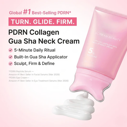 🔥 5-Min Neck Lift Cream – PDRN Collagen Gua Sha, Firms Turkey Neck & Jawline