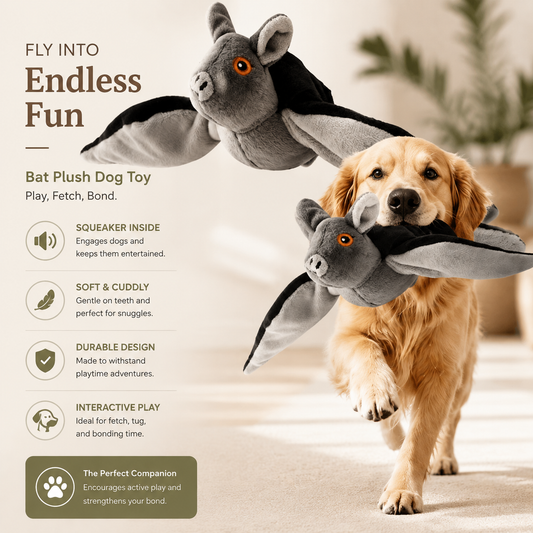 Elunavico®Soft Plush Bat Cat Toy