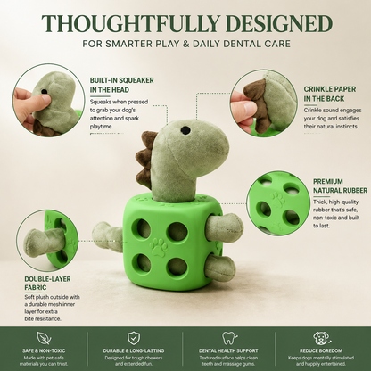 Elunavico®Dinosaur Puzzle Toy for Dogs