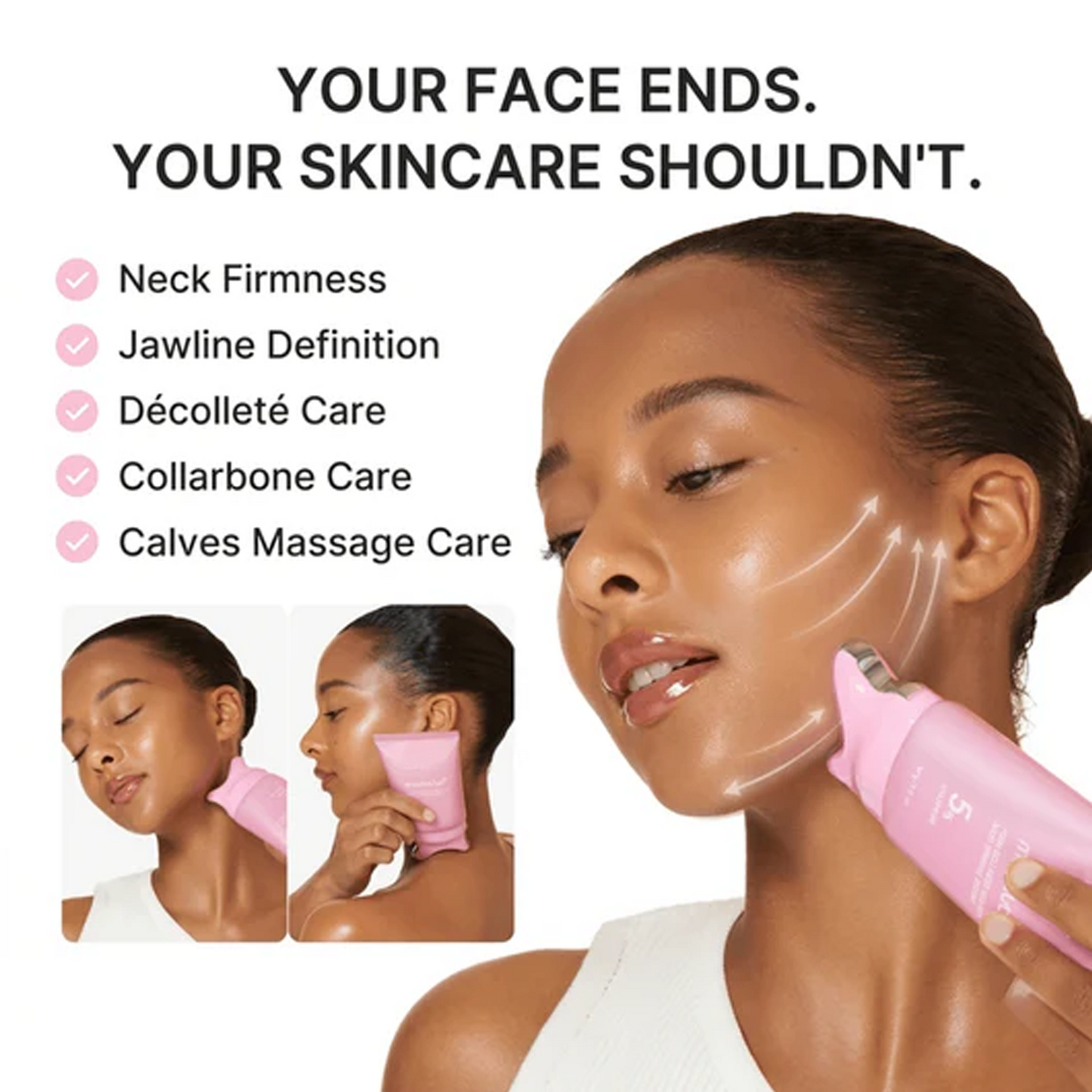🔥 5-Min Neck Lift Cream – PDRN Collagen Gua Sha, Firms Turkey Neck & Jawline