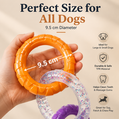 Elunavico®Durable Tug Ring Dog Toy