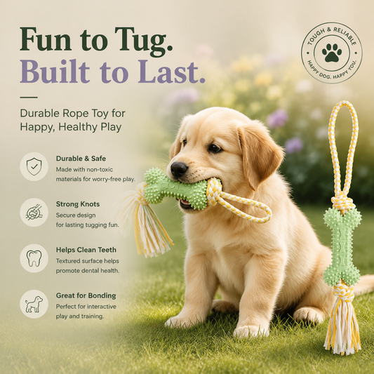 Elunavico®Durable Rope Tug Toy for Dogs