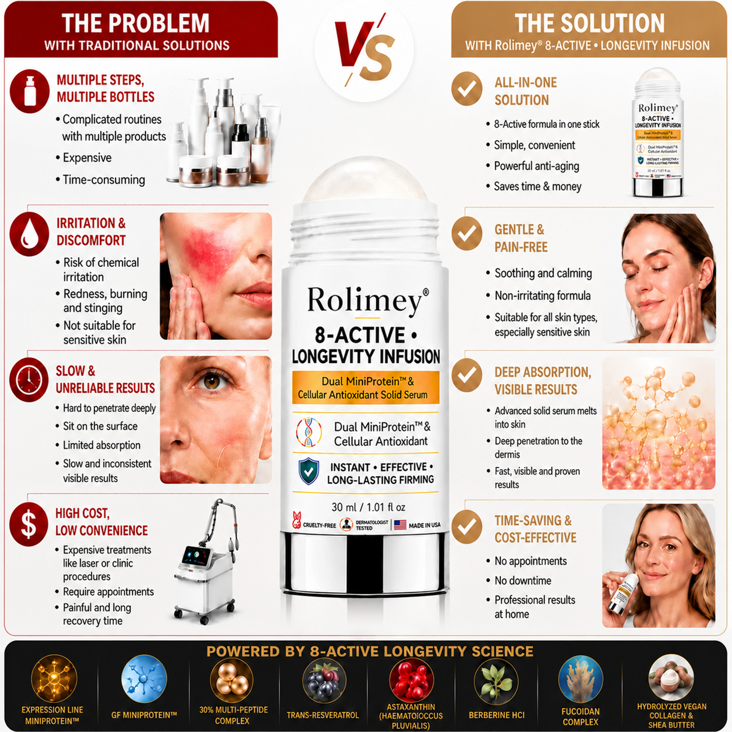 𝐏𝐡𝐚𝐫𝐦𝐚𝐜𝐢𝐬𝐭 𝐑𝐞𝐜𝐨𝐦𝐦𝐞𝐧𝐝𝐞𝐝 👩‍⚕️🏆Rolimey® 𝟖-𝐀𝐂𝐓𝐈𝐕𝐄 • 𝐋𝐎𝐍𝐆𝐄𝐕𝐈𝐓𝐘 𝐈𝐍𝐅𝐔𝐒𝐈𝐎𝐍-𝐃𝐮𝐚𝐥 𝐌𝐢𝐧𝐢𝐏𝐫𝐨𝐭𝐞𝐢𝐧 & 𝐂𝐞𝐥𝐥𝐮𝐥𝐚𝐫 𝐀𝐧𝐭𝐢𝐨𝐱𝐢𝐝𝐚𝐧𝐭 𝐒𝐨𝐥𝐢𝐝 𝐒𝐞𝐫𝐮𝐦 𝐒𝐭𝐢𝐜𝐤(𝐁𝐞𝐲𝐨𝐧𝐝 𝐒𝐮𝐫𝐟𝐚𝐜𝐞 𝐒𝐦𝐨𝐨𝐭𝐡𝐢𝐧𝐠: 𝐄𝐱𝐭𝐞𝐧𝐝 𝐘𝐨𝐮𝐫 𝐒𝐤𝐢𝐧’𝐬 𝐘𝐨𝐮𝐭𝐡 𝐋𝐢𝐟𝐞𝐬𝐩𝐚𝐧 𝐢𝐧 𝐚 𝐒𝐢𝐧𝐠𝐥𝐞 𝐒𝐰𝐢𝐩𝐞)