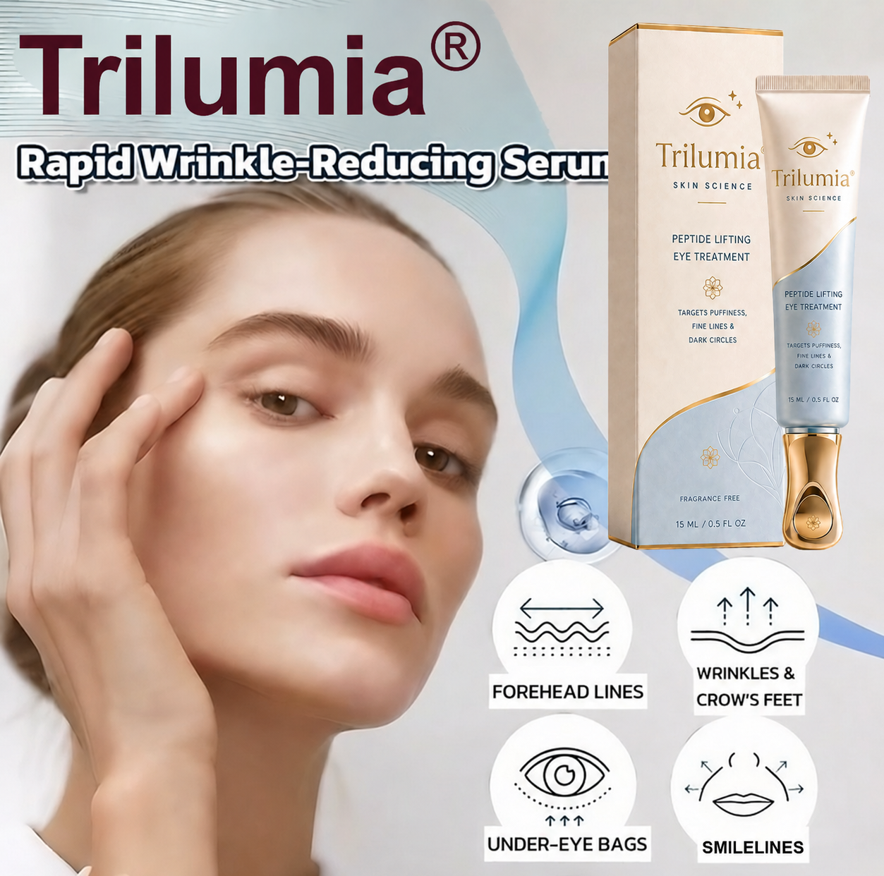 Trilumia SKIN SCIENCE PEPTIDE LIFTING EYE TREATMENT TARGETS PUFFINESS