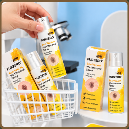 🌻Official Brand Shop  | Furzero® Bee Venom Wart Removal Spray Say Goodbye to Stubborn Warts & Reveal Healthier-Looking Skin