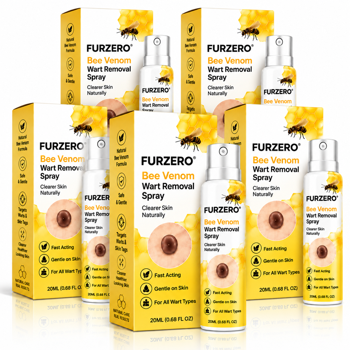 🌻Official Brand Shop  | Furzero® Bee Venom Wart Removal Spray Say Goodbye to Stubborn Warts & Reveal Healthier-Looking Skin
