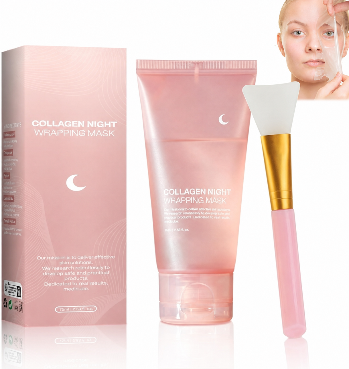 🌸Final 6 Hours: 60% OFF Collagen Overnight Wrapping Peel Off Facial Mask Pack