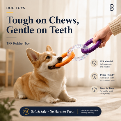 Elunavico®Durable Tug Ring Dog Toy