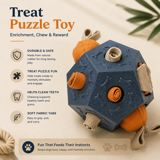Elunavico®Interactive Treat Puzzle Toy for Dogs